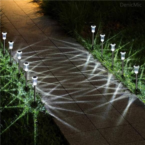 New Solar‎ Lights Outdoor 10 Pack LED Waterproof Stainless Steel for Pathway - Picture 6 of 6